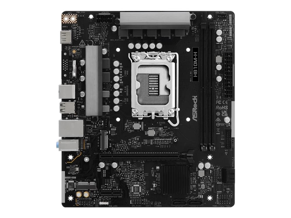 ASRock H810M-H moderkort micro ATX LGA1851-uttag H810 Chipuppsättning