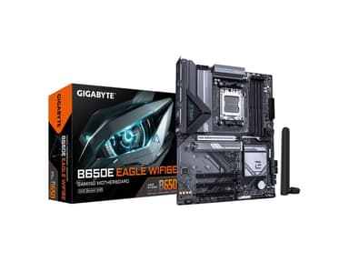 Gigabyte - Moderkort - Socket AM5 - AMD B650 Chipuppsättning - USB 3.2 Gen 1 - Bluetooth, Wi-Fi 6E - inbyggda grafiken (CPU krävs) - HD-ljud (8 kanaler)