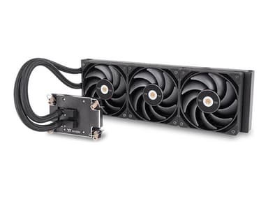 Thermaltake AW420 - Kylsystem med vätska till processorn - Elementstorlek: 420 mm - (för: LGA4677, SP6, sTR5) - nickelpläterad kopparbas - 140 mm - svart