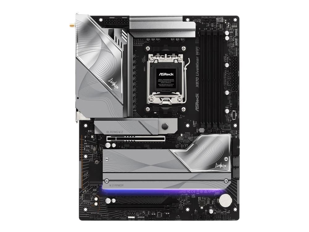 ASRock X870 LIVEMIXER WIFI Moderkort ATX Socket AM5 AMD X870 Chipuppsättning