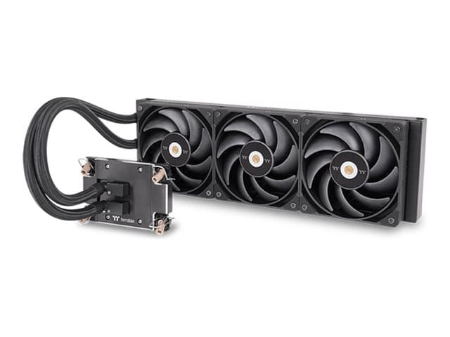 Thermaltake AW360 - Kylsystem med vätska till processorn - Elementstorlek: 360 mm - (för: LGA4677, SP6, sTR5) - nickelpläterad kopparbas - 120 mm - svart