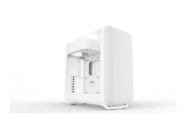 HYTE X50 - Mid tower - utökad ATX - genomskinlig sidopanel (härdat glas) - ingen strömförsörjning (ATX) - snövit - USB/ljud