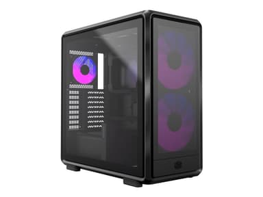 Cooler Master MasterFrame 600 Mesh - Mid tower - SSI CEB - genomskinlig sidopanel (härdat glas) (ATX) - svart - USB/ljud