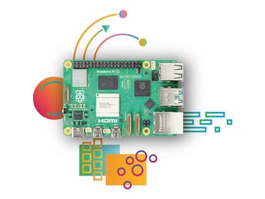 Raspberry Pi 5 Model B - Dator med ett kort - Broadcom BCM2712 / 2.4 GHz - RAM 8 GB - 802.11a/b/g/n/ac, Bluetooth 5.0