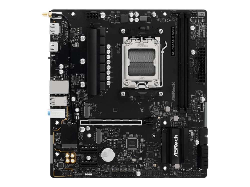 ASRock A620AM-X WIFI Moderkort micro ATX Socket AM5 AMD A620A Chipuppsättning