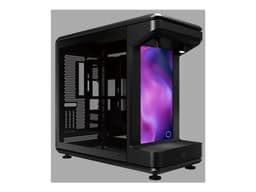 Cooler Master MasterFrame 360 STAGE LCD - MT - ATX - genomskinlig sidopanel (härdat glas) (ATX) - svart - USB/ljud
