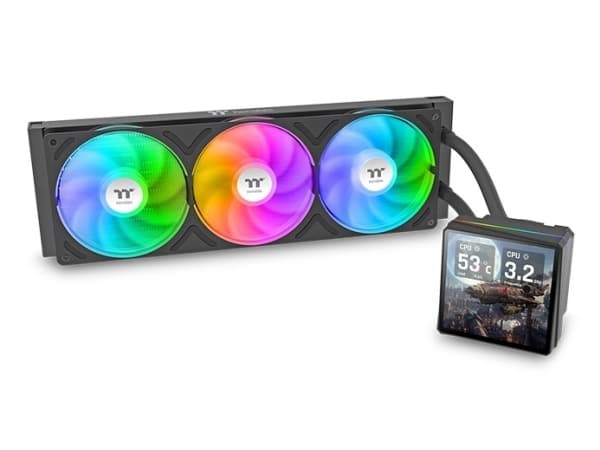 Thermaltake TH360 V3 Ultra ARGB, Allt-i-ett vätskekylare, 12 cm, 500 RPM, 2500 RPM, Svart