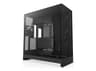 NZXT H9 Flow - Mid tower - utökad ATX - genomskinlig sidopanel (härdat glas) - ingen strömförsörjning (ATX) - svart - USB/ljud