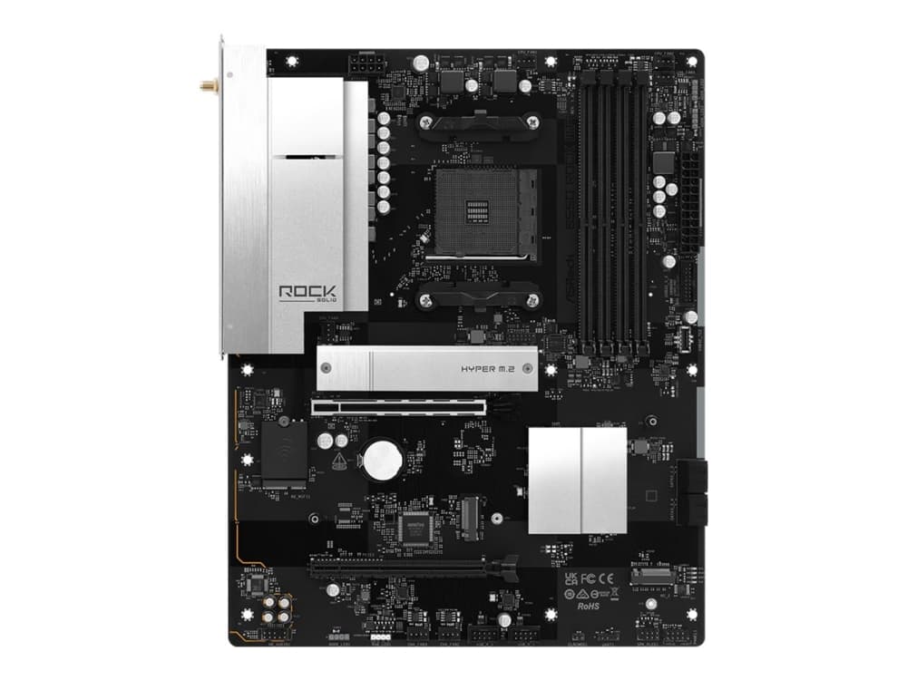 ASRock B550 Rock WiFi Moderkort ATX Socket AM4 AMD B550 Chipuppsättning