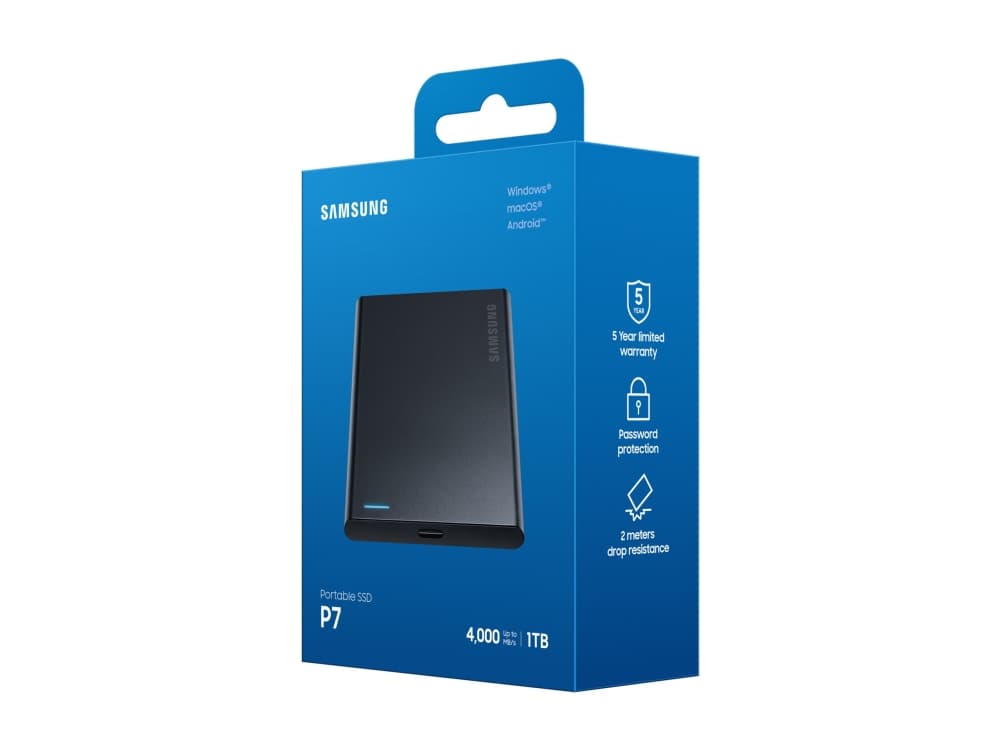 Samsung P7 MU-PF1T0G SSD krypterat 1 TB extern (portabel)