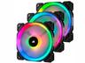 Corsair Ll120 Rgb Triple Pack + Lighting Node Pro Fan Svart, Vit