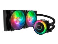 Cooler Master MasterLiquid ML240R RGB - Kylsystem med vätska till processorn - (för: LGA775, LGA1156, AM2, AM2+, LGA1366, AM3, LGA1155, AM3+, LGA2011, FM1, FM2, LGA1150, FM2+, LGA2011-3, LGA1151, AM4, LGA2066, LGA1200) - aluminium - 120 mm