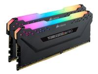 CORSAIR Vengeance RGB PRO - DDR4 - sats - 16 GB: 2 x 8 GB - DIMM 288-pin - 3600 MHz / PC4-28800 - CL18 - 1.35 V - ej buffrad - icke ECC - svart