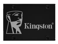 Kingston KC600 - SSD - krypterat - 1 TB - inbyggd - 2.5 - SATA 6Gb/s - 256 bitars AES - TCG Opal Encryption, Self-Encrypting Drive (SED)