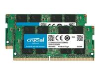 Crucial - DDR4 - sats - 64 GB: 2 x 32 GB - SO DIMM 260-pin - 3200 MHz / PC4-25600 - CL22 - 1.2 V - ej buffrad - icke ECC