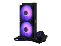 Cooler Master MasterLiquid ML240L V2 RGB - Kylsystem med vätska till processorn - (för: LGA2066, LGA2011-V3, LGA2011, LGA1200, LGA1151, LGA1150, LGA1155, LGA1156, AM4, AM3+, AM3, AM2+, AM2, FM2+, FM2, FM1) - aluminium - 120 mm