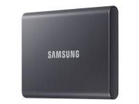 Samsung T7 MU-PC2T0T - SSD - krypterat - 2 TB - extern (portabel) - USB 3.2 Gen 2 (USB-C kontakt) - 256 bitars AES - Titan gray