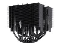 Noctua chromax NH-D15S - Processorkylare - (för: LGA1851, LGA1700, LGA1200, LGA1156, LGA1155, LGA1151, LGA1150, AM5, AM4, AM3+, AM3, AM2+, AM2, FM2+, FM2, FM1) - kopparbas och nickelpläterade aluminiumprofiler - 140 mm - svart