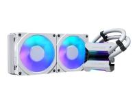 Phanteks Glacier One 240 MPH - Kylsystem med vätska till processorn - Elementstorlek: 240 mm - (för: LGA1156, LGA1155, LGA2011, LGA1150, LGA2011-3, LGA1151, AM4, LGA2066, TR4, sTRX4, LGA1200) - koppar - 120 mm - vit
