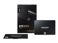 Samsung 870 EVO MZ-77E250B - SSD - krypterat - 250 GB - inbyggd - 2.5 - SATA 6Gb/s - buffert: 512 MB - 256 bitars AES - TCG Opal Encryption