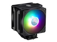 Cooler Master MasterAir MA612 STEALTH ARGB - Processorkylare - (för: LGA1156, AM2, AM2+, LGA1366, AM3, LGA1155, AM3+, LGA2011, FM1, FM2, LGA1150, FM2+, LGA2011-3, LGA1151, AM4, LGA2066, LGA1200) - aluminium och koppar - 120 mm - svart