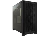 CORSAIR 4000D AIRFLOW - Tower - ATX - genomskinlig sidopanel (härdat glas) - ingen strömförsörjning (ATX) - svart - USB/ljud