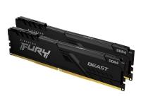 Kingston FURY Beast - DDR4 - sats - 32 GB: 2 x 16 GB - DIMM 288-pin - 1600 MHz / PC4-25600 - CL16 - 1.35 V - ej buffrad - icke ECC - svart