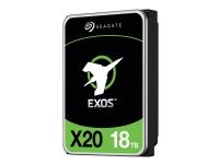 Seagate Exos X20 ST18000NM000D - Hårddisk - 18 TB - intern - SAS 12Gb/s - 7200 rpm - buffert: 256 MB