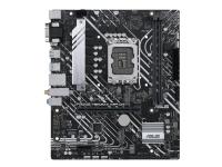 ASUS PRIME H610M-A WIFI D4 - Moderkort - micro ATX - LGA1700-uttag - H610 Chipuppsättning - USB 3.2 Gen 1, USB 3.2 Gen 2 - Gigabit LAN, Wi-Fi, Bluetooth - inbyggda grafiken (CPU krävs) - HD-ljud (8 kanaler)