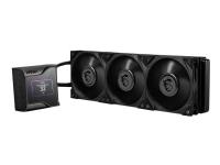 MSI MEG CORELIQUID S360 - Kylsystem med vätska till processorn - Elementstorlek: 360 mm - (för: LGA1150, LGA1151, LGA1155, LGA1156, LGA1200, LGA1700, LGA2011, LGA2011-3, LGA2066, AM4, FM2+, FM2, FM1, AM3+, AM3, AM2+, AM2, sTR4, TR4, SP3) - 120 mm