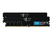 Crucial - DDR5 - sats - 64 GB: 2 x 32 GB - DIMM 288-pin - 4800 MHz / PC5-38400 - CL40 - 1.1 V - ej buffrad - icke ECC