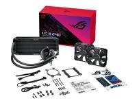 ASUS ROG STRIX LC II 240 - Kylsystem med vätska till processorn - Elementstorlek: 240 mm - (för: LGA1156, LGA1155, LGA2011, LGA1150, LGA2011-3, LGA1151, AM4, LGA2066, TR4, LGA1200, LGA1152, LGA1700) - 120 mm - svart