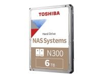 Toshiba N300 NAS - Hårddisk - 6 TB - intern - 3,5 - SATA 6Gb/s - 7200 rpm - buffert: 256 MB