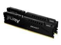 Kingston FURY Beast - DDR5 - sats - 64 GB: 2 x 32 GB - DIMM 288-pin - 5200 MHz / PC5-41600 - CL38 - 1.25 V - ej buffrad - on-die ECC