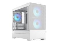 Fractal Design Pop Mini Air RGB - Tower - micro ATX - genomskinlig sidopanel (härdat glas) - ingen strömförsörjning (ATX) - vit TG genomskinlig ton - USB/ljud - för Fractal Design Model D, Type D