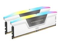 CORSAIR Vengeance RGB - DDR5 - sats - 32 GB: 2 x 16 GB - DIMM 288-pin - 5200 MHz / PC5-41600 - CL40 - 1.25 V - vit