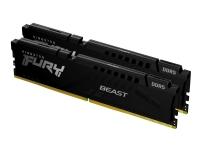 Kingston FURY Beast - DDR5 - modul - 8 GB - DIMM 288-pin - 5200 MHz / PC5-41600 - CL38 - 1.25 V - ej buffrad - on-die ECC