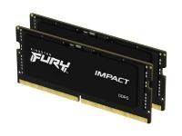 Kingston FURY Impact - DDR5 - sats - 32 GB: 2 x 16 GB - SO DIMM 262-pin - 4800 MHz / PC5-38400 - CL38 - 1.1 V - ej buffrad - on-die ECC