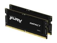 Kingston FURY Impact - DDR5 - sats - 64 GB: 2 x 32 GB - SO DIMM 262-pin - 4800 MHz / PC5-38400 - CL38 - 1.1 V - ej buffrad - on-die ECC