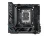 ASUS ROG STRIX Z790-I GAMING WIFI - Moderkort - mini ITX - LGA1700-uttag - Z790 Chipuppsättning - USB 3.2 Gen 1, USB 3.2 Gen 2, USB4, USB-C 3.2 Gen2, USB-C 3.2 Gen 2x2 - 2.5 Gigabit LAN, Wi-Fi 6, Bluetooth - inbyggda grafiken (CPU krävs)