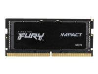 Kingston FURY Impact - DDR5 - sats - 32 GB: 2 x 16 GB - SO DIMM 262-pin - 5600 MT/s / PC5-44800 - CL40 - 1.1 V - ej buffrad - on-die ECC