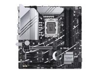 ASUS PRIME Z790M-PLUS - Moderkort - micro ATX - LGA1700-uttag - Z790 Chipuppsättning - USB-C 3.2 Gen 2x2, USB-C 3.2 Gen 1, USB 3.2 Gen 2, USB 3.2 Gen 1, USB4 - Gigabit LAN - inbyggda grafiken (CPU krävs) - HD-ljud (8 kanaler)