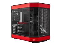 HYTE Y60 - Mid tower - utökad ATX - genomskinlig sidopanel (härdat glas) - ingen strömförsörjning (ATX) - röd - USB/ljud