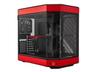 HYTE Y60 - Mid tower - utökad ATX - genomskinlig sidopanel (härdat glas) - ingen strömförsörjning (ATX) - röd - USB/ljud