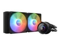 NZXT Kraken 240 RGB - Kylsystem med vätska till processorn - (för: LGA115x Socket, LGA1200, LGA1700, AM4, AM5, sTRX4, TR4) - koppar - 120 mm - mattsvart