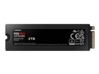 Samsung 990 PRO MZ-V9P2T0GW - SSD - krypterat - 2 TB - inbyggd - M.2 2280 - PCIe 4.0 x4 (NVMe) - 256 bitars AES - TCG Opal Encryption 2.0 - integrerad kylfläns