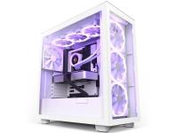 NZXT H5 Flow RGB, Midi Tower, PC, Vit, ATX, micro ATX, Mini-ITX, Glas, Stål, Spela