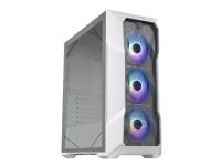 Cooler Master MasterBox TD500 Mesh V2 - Mid tower - SSI CEB - genomskinlig sidopanel (härdat glas) - ingen strömförsörjning (ATX) - vit - USB/ljud