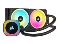 CORSAIR iCUE Link H100I RGB - Kylsystem med vätska till processorn - Elementstorlek: 240 mm - (för: LGA1156, LGA1155, LGA1150, LGA1151, AM4, LGA1200, LGA1700, AM5) - koppar - 120 mm