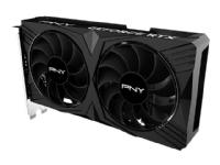 PNY GeForce RTX 4060 8GB VERTO Dual Fan - Grafikkort - GeForce RTX 4060 - 8 GB GDDR6 - PCIe 4.0 x8 - HDMI, 3 x DisplayPort - låda